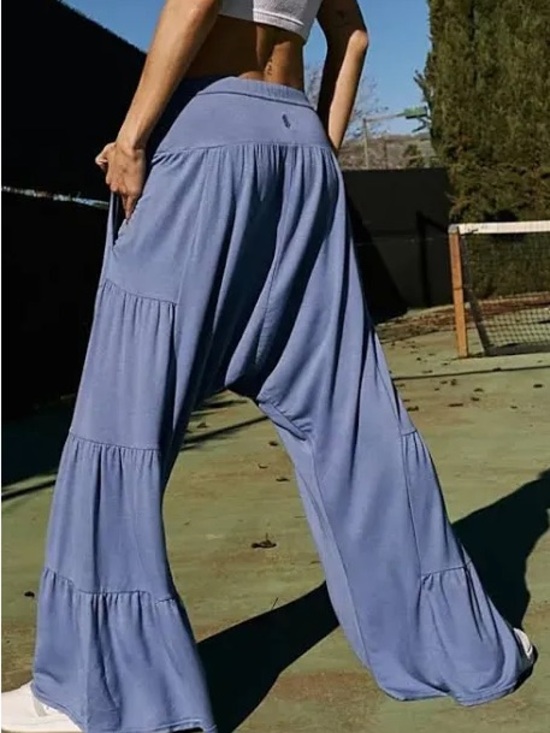 FP Movement by Free People Pants - Free People movement blue Stay Low Harem Pants tier oversized baggy XS